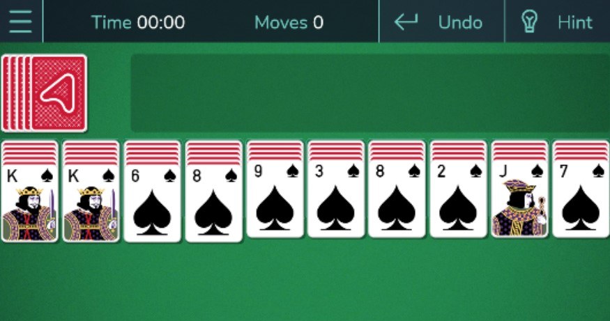 Początek gry online za darmo Pasjans Spider Solitaire /Click.pl