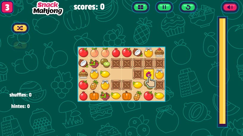 Początek rozgrywki gry Click.pl Snack Mahjong /Click.pl