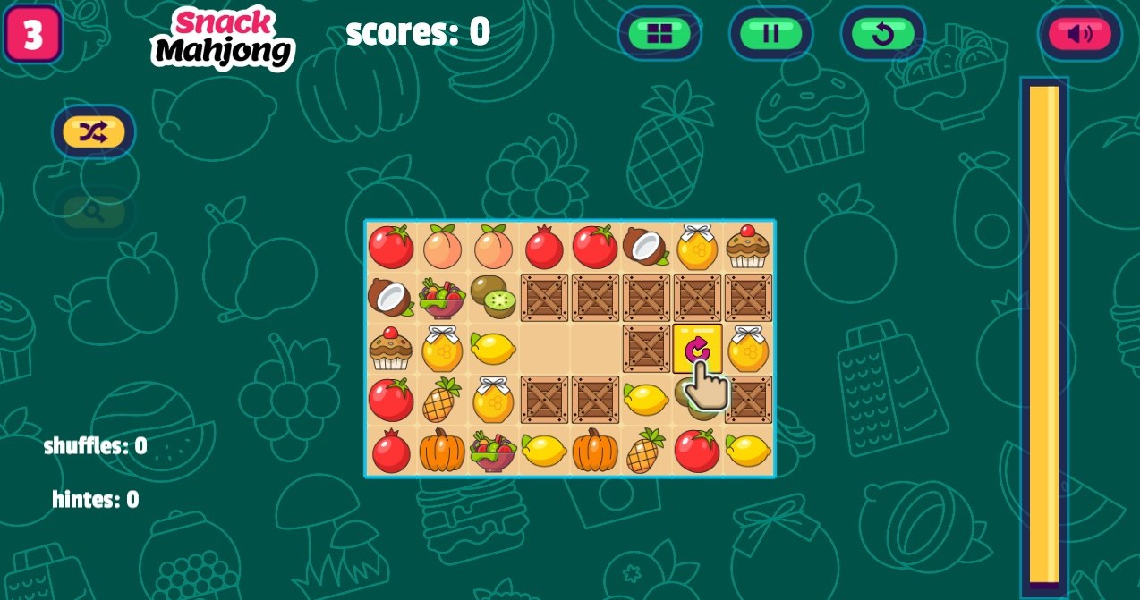Początek rozgrywki gry online za darmo Snack Mahjong /Click.pl