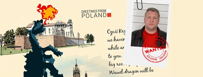Pocztówka Europolu z wizerunkiem poszukiwanego Polaka /eumostwanted.eu /INTERIA.PL