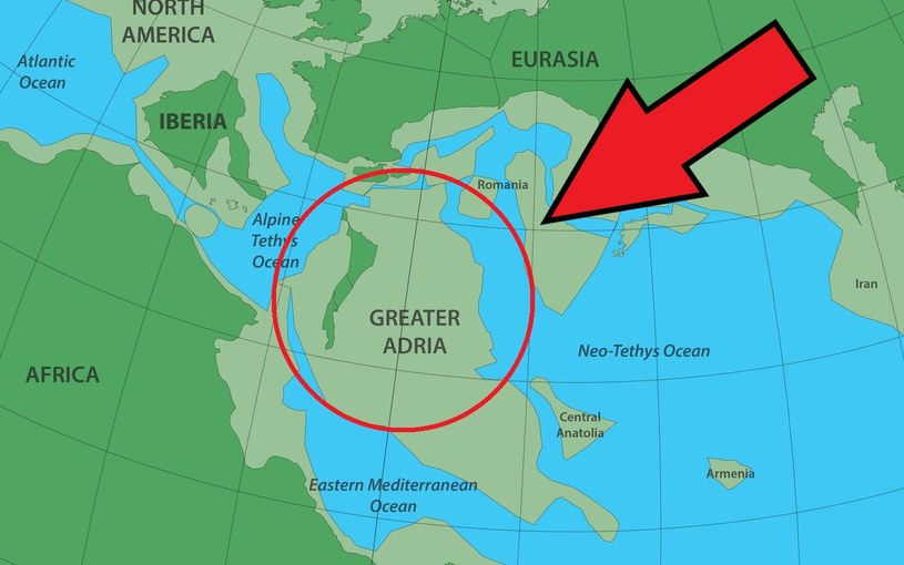 Pod południową Europą jest starożytny kontynent "Wielka Adria". Europa "rozbiła go" 100 milionów lat temu. /foto: VAN HINSBERGEN I IN., GONDWANA RESEARCH (2019) /domena publiczna