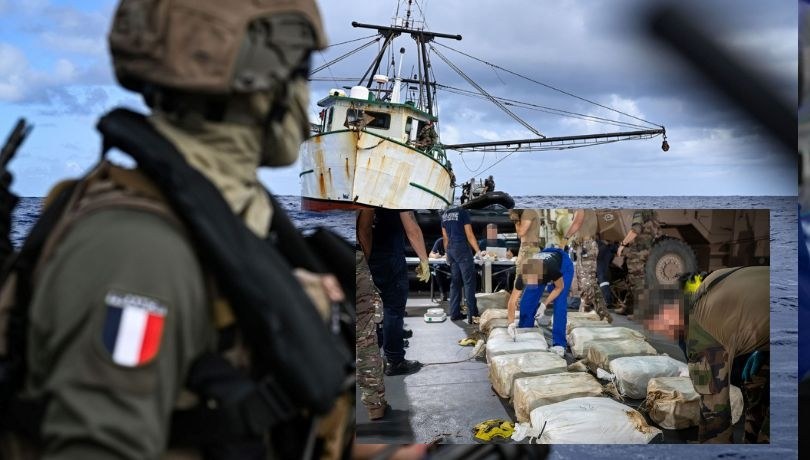 Podczas akcji przejęto narkotyki warte pół miliarda euro /Préfecture maritime et commandement en chef ATLANT /Twitter