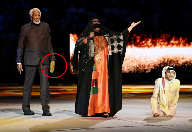 Podczas ceremonii otwarcia mundialu dało się zauważyć, że aktor ma problemy z lewą ręką /Getty Images
