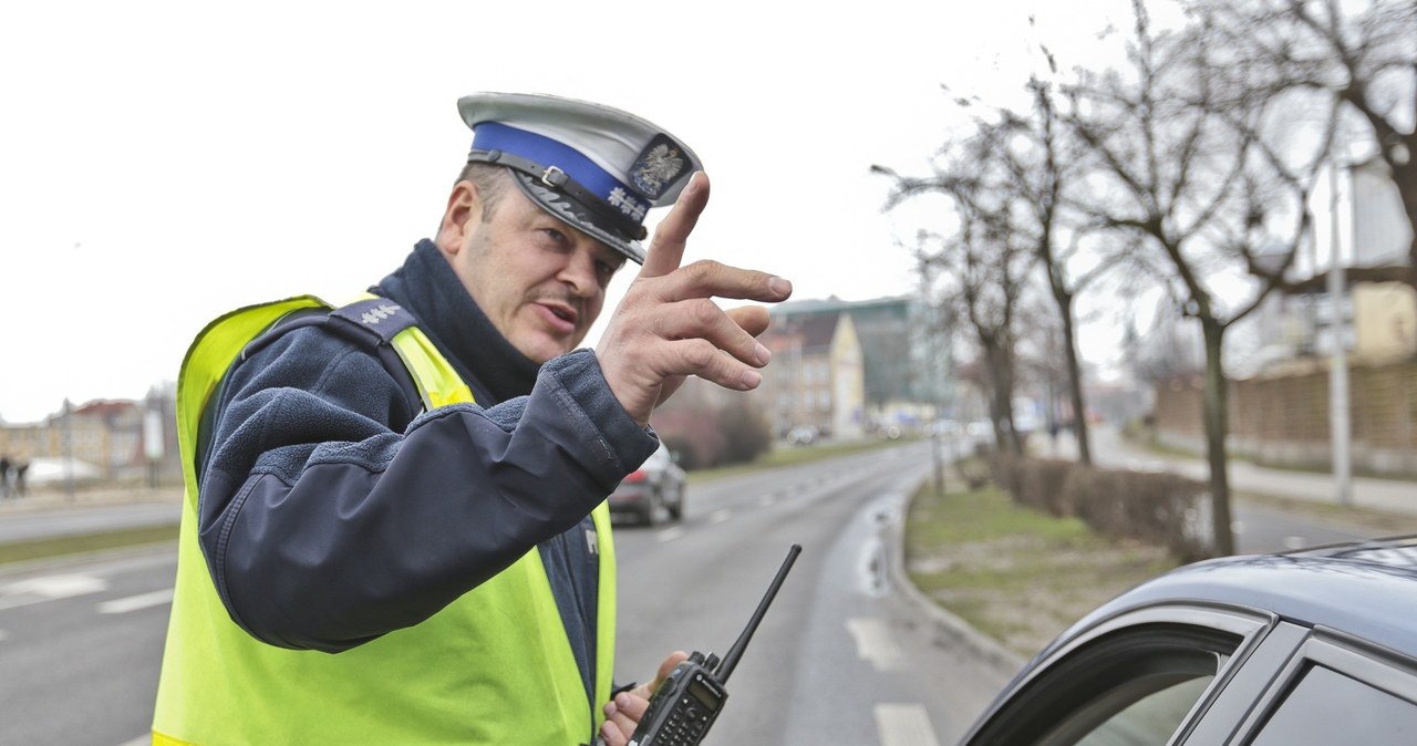 Podczas kontroli kierowca powinien zostać w samochodzie /Piotr Jędzura /Reporter