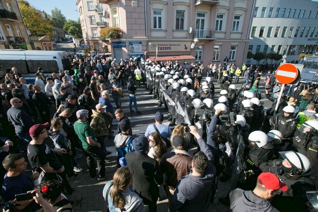 Podczas Marszu policja miała dużo pracy /Wojtek Jargiło /PAP