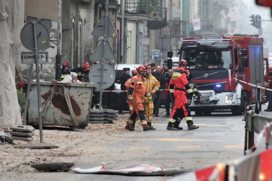 Podczas prac remontowych zawaliło się skrzydło jednej z łódzkich kamienic /Roman Zawistowski /PAP