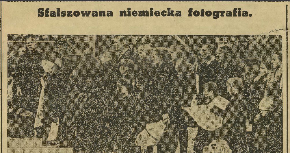 Podczas "wojny nerwów" polskie gazety starały się także pokazywać przypadki fake newswów rozpowszechnianych przez Niemców. /Kujawsko-Pomorska Biblioteka Cyfrowa /materiał zewnętrzny