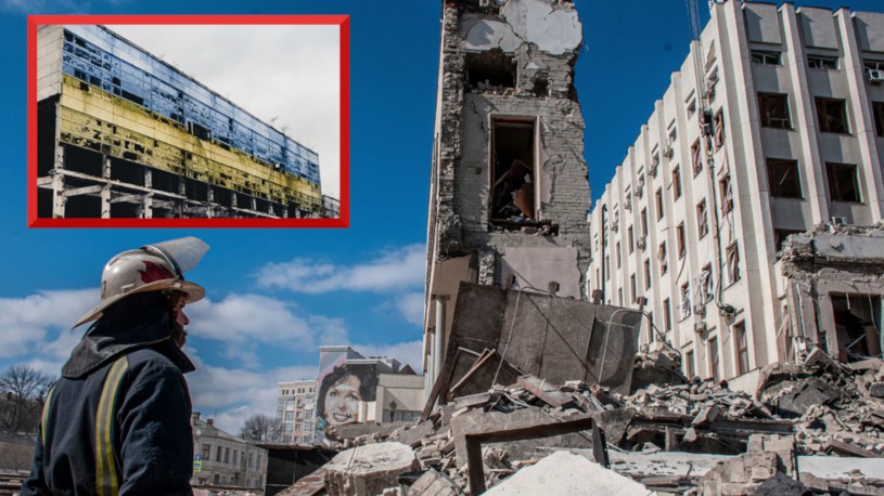 Podczas wojny w Ukrainie doszło do zniszczenia infrastruktury wielu miast. Niektóre z nich zostały wręcz "zrównane z ziemią". Ukraińcom jednak już zakasali rękawy do odbudowy swojego kraju, bez względu na toczący się konflikt /Andrew Marienko/AP Photo /AP
