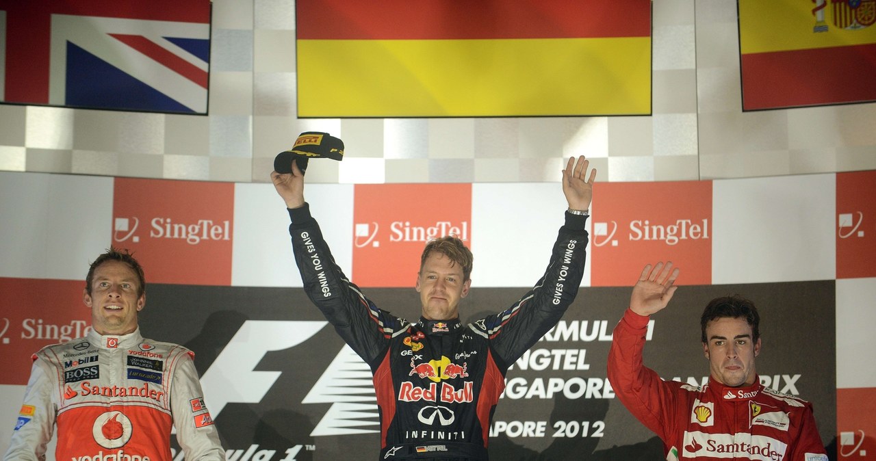 Podium GP Singapuru /AFP