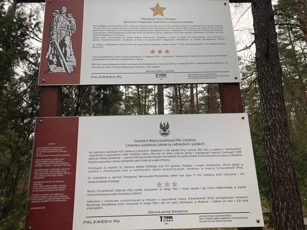 Podmieniono tablicę informacyjną znajdującą się przy wejściu cmentarza /Mateusz Chłystun /RMF FM