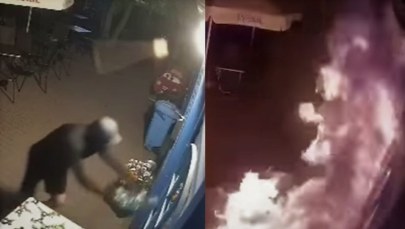 Podpalacz nagrany na monitoringu. Szuka go policja