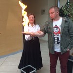 Podpalanie rąk i walki robotów w Olsztynie