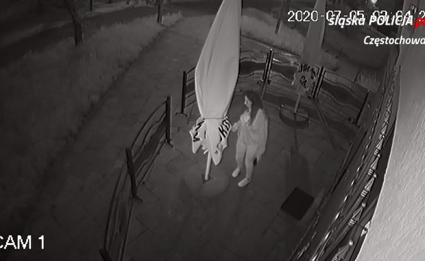 Podpaliła parasol w ogródku piwnym. Szuka jej policja [FILM] 