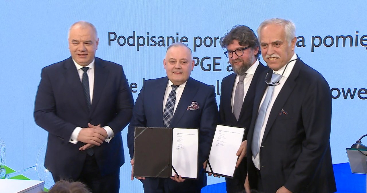 Podpisania porozumienia o powołaniu spółki celowej ZE PAK i PGE /Polsat News /Polsat News