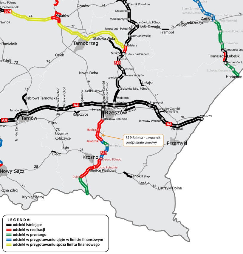 Podpisano umowę na realizację drogi S19 na odcinku Babica – Jawornik /GDDKiA