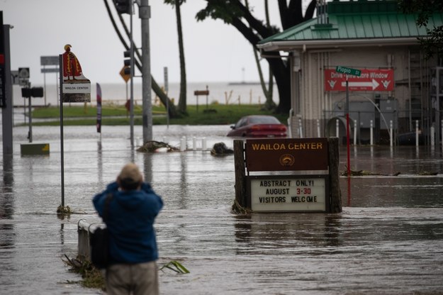 Podtopienia spowodowane przez huragan Lane /Bruce Omori /PAP/EPA