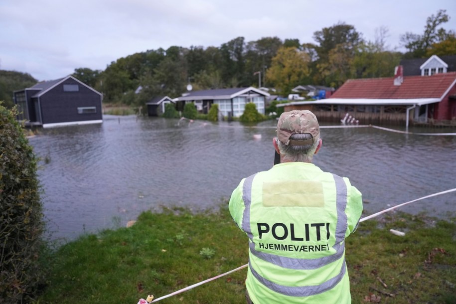 Podtopione domy letniskowe w Danii nad Bałtykiem /CLAUS FISKER /PAP/EPA
