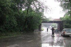 Podtopiony wiadukt w Wieliczce