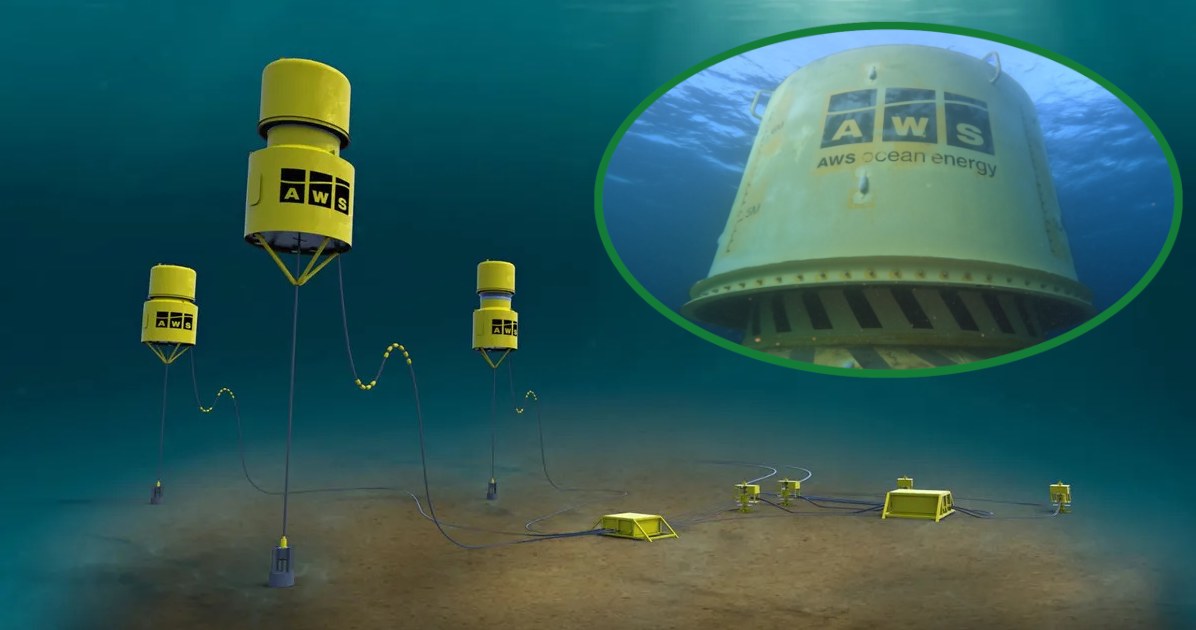 Podwodna boja może okazać się rewolucyjnym narzędziem do ujarzmienia energii morskich fal i zamienienie jej w prąd /AWS Ocean Energy /materiały prasowe
