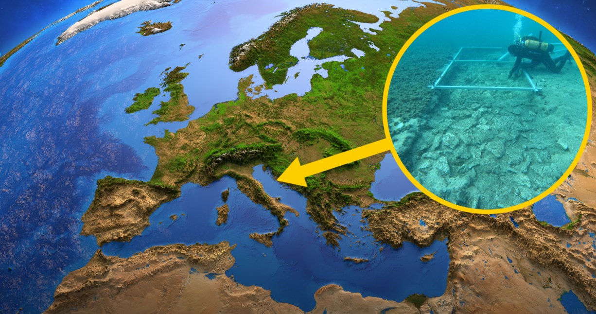 Podwodni archeolodzy odkryli u wybrzeży Chorwacji jedną z najstarszych dróg na świecie /Facebook: Sveučilište u Zadru /123RF/PICSEL