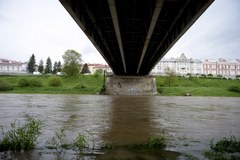 Podwyższony poziom Sanu w Przemyślu 