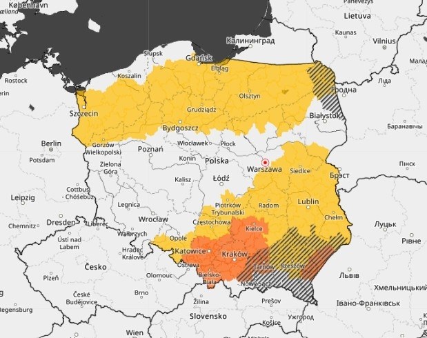 Pogoda: Aktualne ostrzeżenia IMGW; 05.06.2025 /IMGW /Materiały prasowe