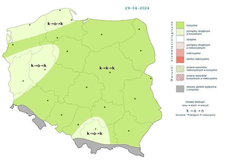 Pogoda będzie korzystna w całej Polsce. Jedynie miejscami w ciągu dnia warunki mogą być obojętne /IMGW /