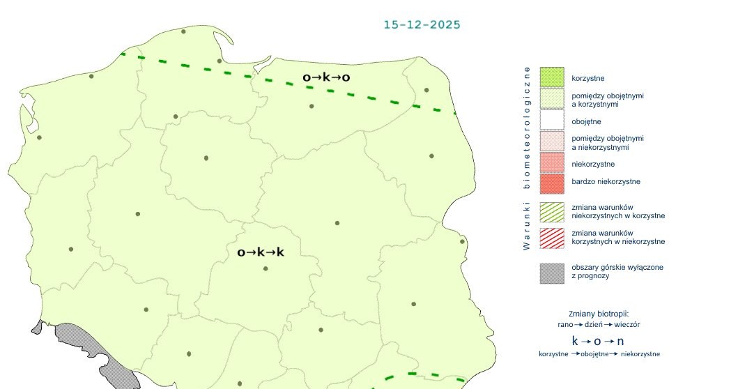 Pogoda będzie korzystnie wpływać na nasz organizm, z wyjątkiem miejsc, w których wystąpią mgły /IMGW /
