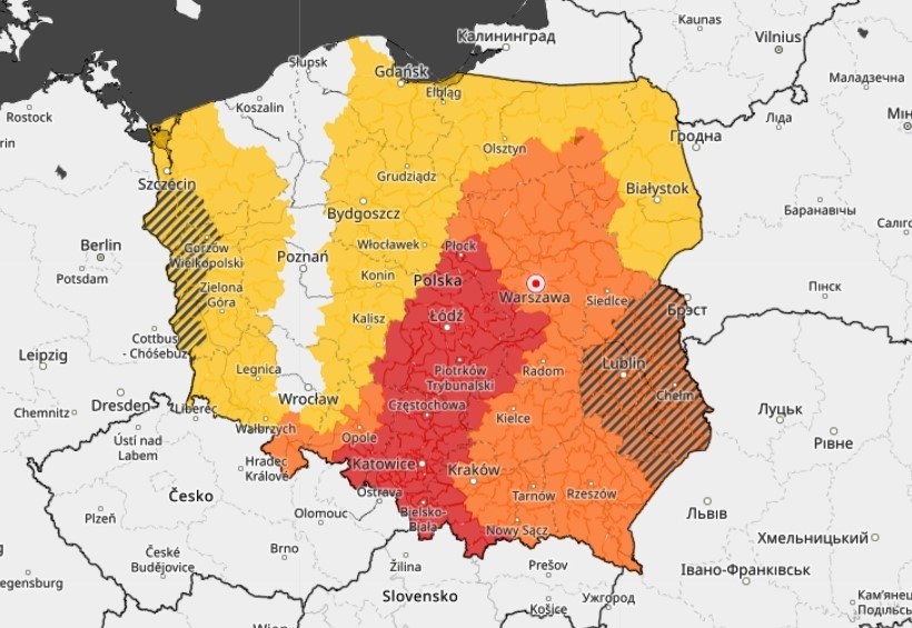 Pogoda dziś: Aktualne ostrzeżenia IMGW (stan na godz. 20:00 w poniedziałek, 7 lipca) /IMGW /Materiały prasowe