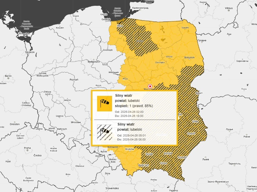 Pogoda. IMGW ostrzega przed silnym wiatrem /IMGW /Materiały prasowe