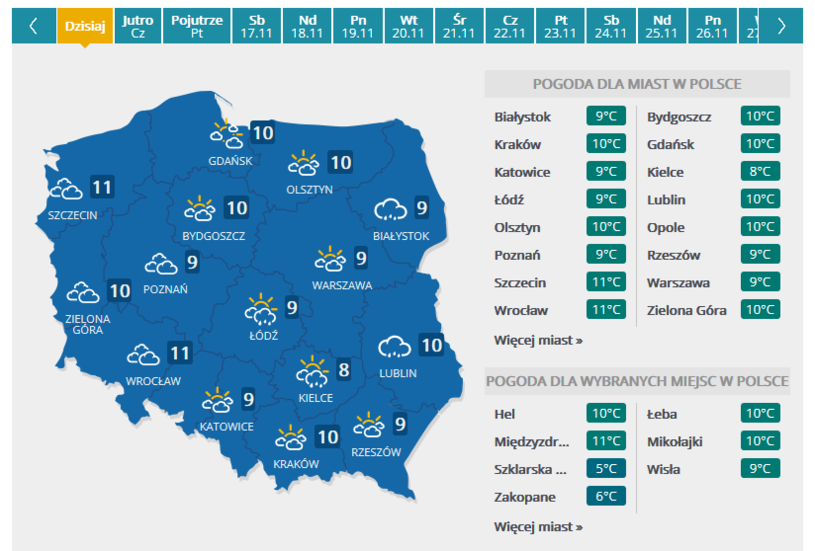 Prognoza Pogody Na Najbliższe Dni - Pogoda W INTERIA.PL