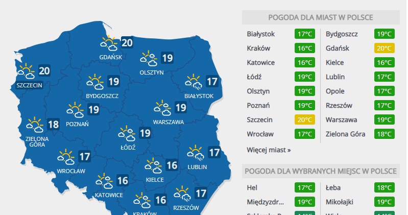 Pogoda na niedzielę, 13 czerwca. /