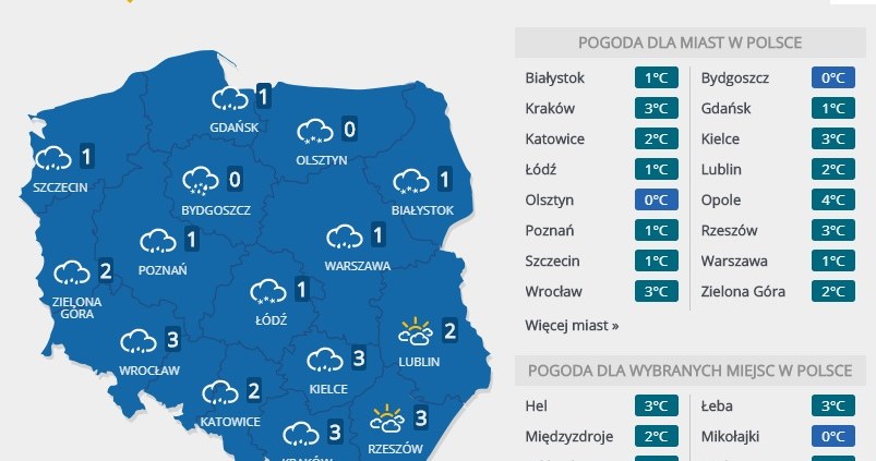 Pogoda na niedzielę (5 grudnia 2021 r.) /INTERIA.TV /INTERIA.PL