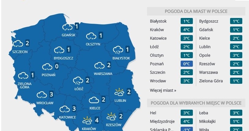 Pogoda na sobotę (4 grudnia 2021 r.) /INTERIA.TV /INTERIA.PL