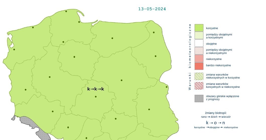 Pogoda w calej Polsce będzie korzystnie oddziaływać na nasz organizm /IMGW /