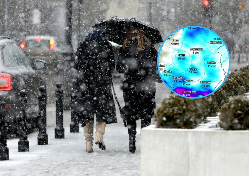 Pogoda w ostatnich dniach stycznia może przynieść opady śniegu i niskie temperatury. Gdzie będzie najzimniej i spadnie najwięcej śniegu? /Piotr Molecki/East News /East News