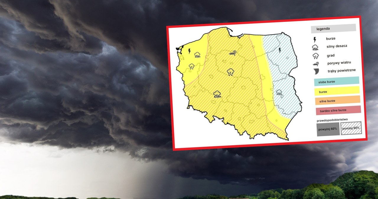 Pogoda w piątek będzie wyjątkowo wymagająca. W większości kraju prognozowane są burze. IMGW ostrzega też przed upałami /Pixabay/IMGW /