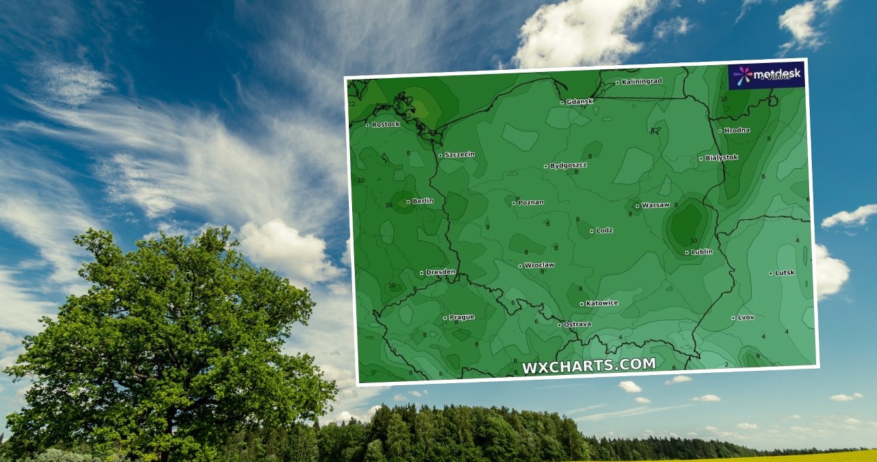 Pogoda w poniedziałek będzie nam sprzyjać. Nie zabraknie słońca oraz wyższych temperatur, przekraczających 20 stopni Celsjusza. W nocy jednak wrócą przymrozki /martinsvanags/123rf/WXCHARTS /