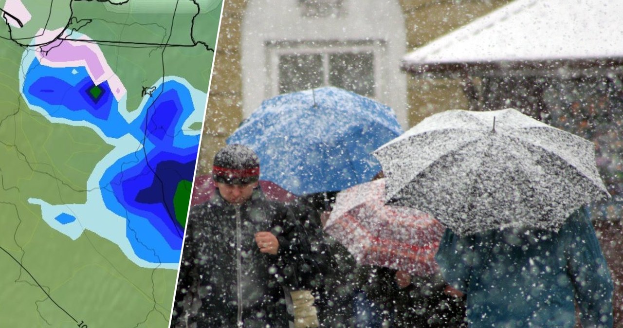 Pogoda w środę przyniesie sporo deszczu, deszczu ze śniegiem, a lokalnie również śniegu. Będzie chłodno: maksymalnie 14 stopni Celsjusza /Karol Piętek/Agencja Wyborcza.pl/WXCHARTS /