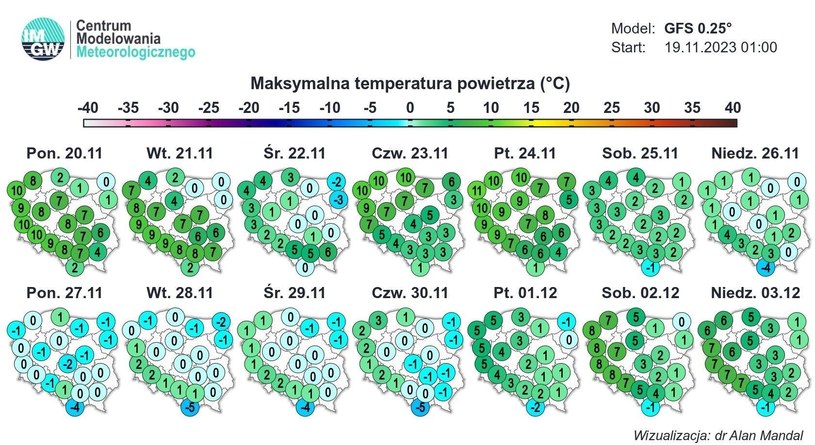 Pogoda w tygodniu będzie zmienna i wymagająca. Spodziewane jest wyraźnie ochłodzenie, zwłaszcza w weekend /IMGW /