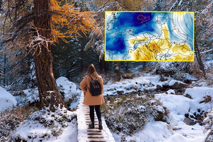 Pogoda: Zima i jesień zderzą się ze sobą. Spadnie śnieg, będzie ślisko na drogach /wxcharts.com /pixabay.com