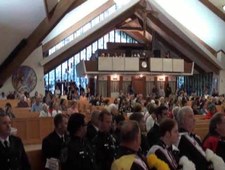 "Pogrzeb" huraganu Katrina – uroczystość w jednym z kościołów