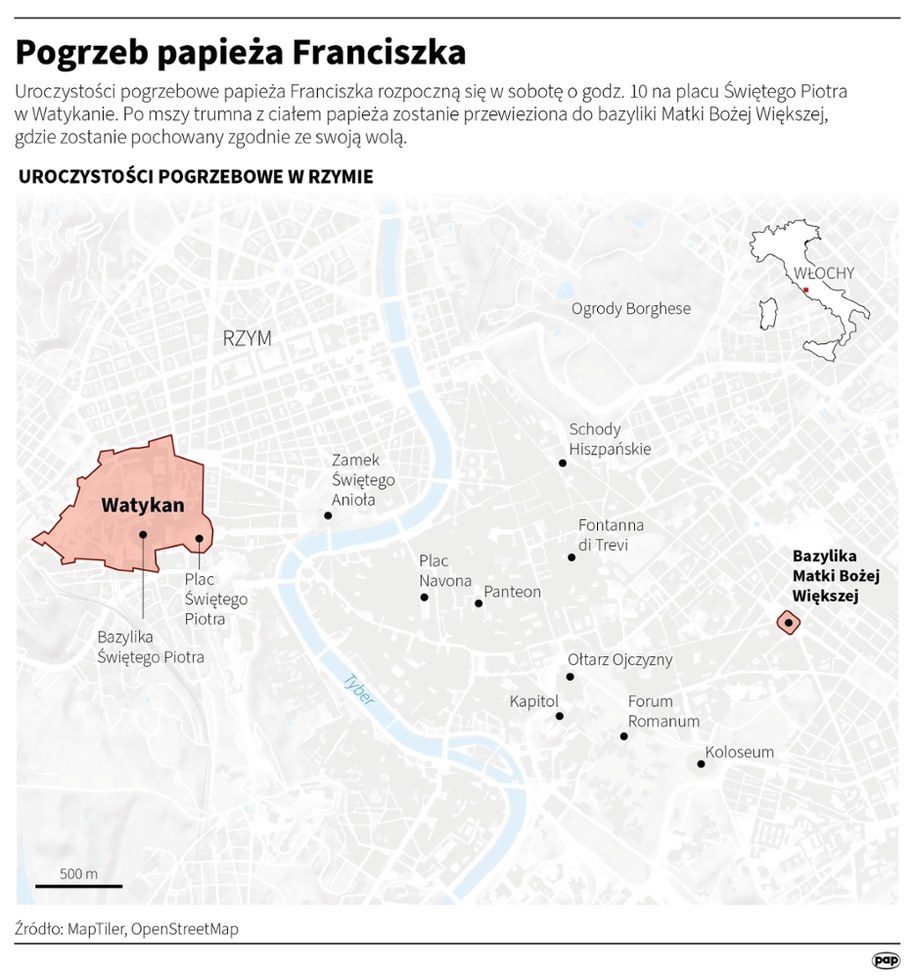 Pogrzeb papieża Franciszka /Michał Czernek, Adam Ziemienowicz /PAP