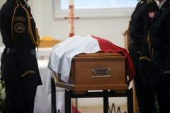 Pogrzeb strażaka z OSP Balice - kościół w Balicach