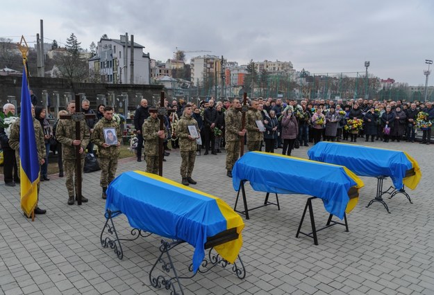 Pogrzeb ukraińskich żołnierzy /MYKOLA TYS /PAP/EPA