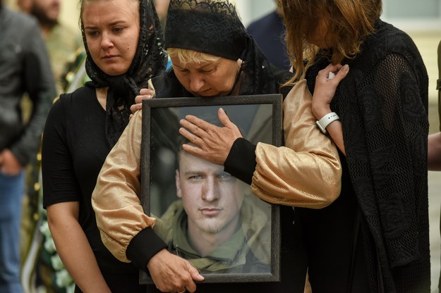 Pogrzeb ukraińskiego żołnierza w Kijowie /OLEG PETRASYUK /PAP/EPA