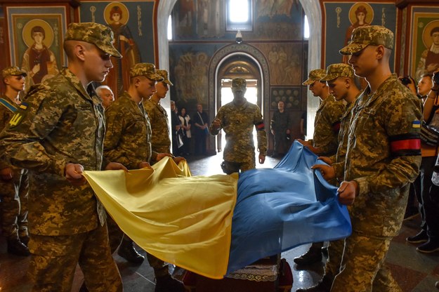 Pogrzeb ukraińskiego żołnierza /OLEG PETRASYUK /PAP/EPA