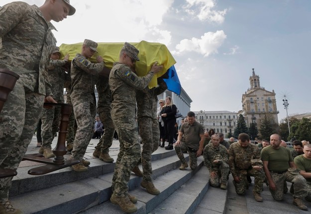 Pogrzeb w Kijowie Sergieja Jarmolenko /SERGEY DOLZHENKO /PAP/EPA