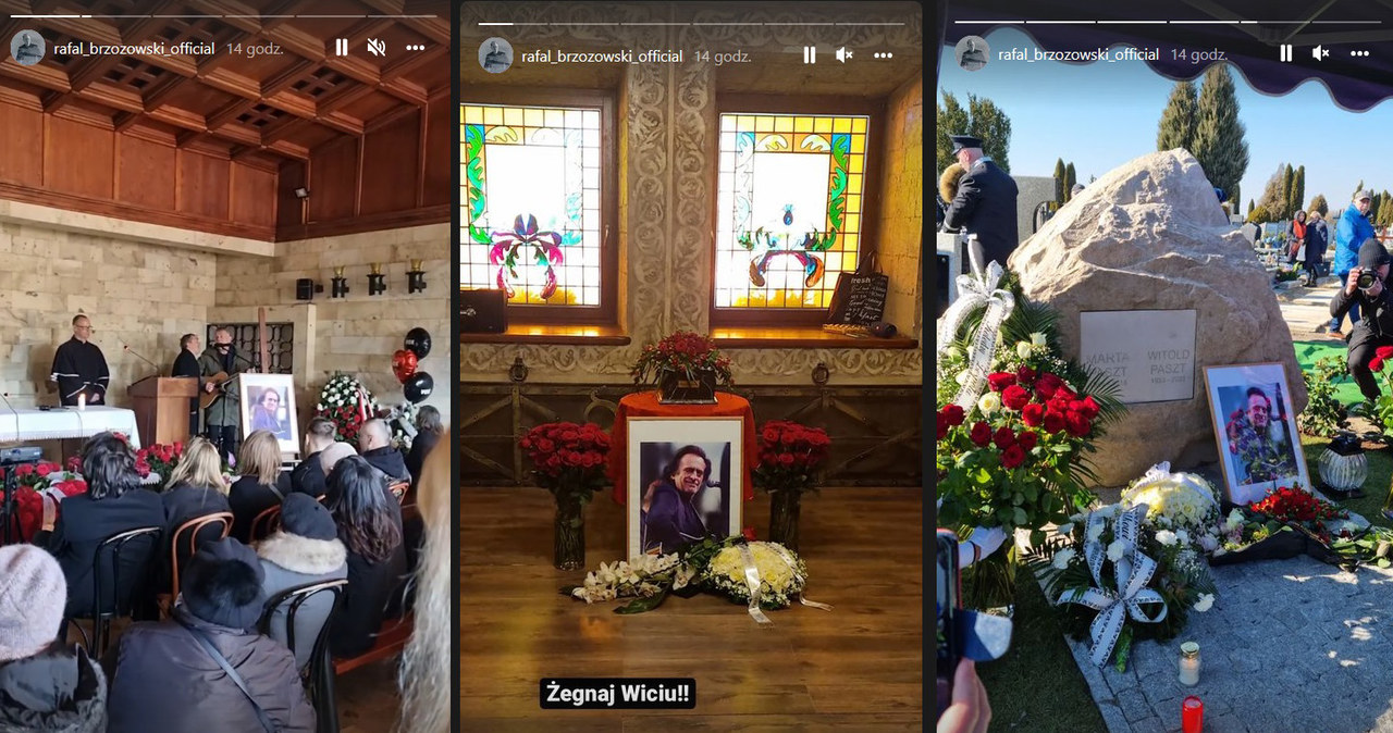 Pogrzeb Witolda Paszta pokazał Rafał Brzozowski /Instagram