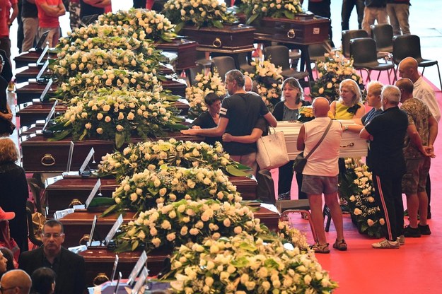 Pogrzeby ofiar tragedii w Genui /LUCA ZENNARO /PAP/EPA